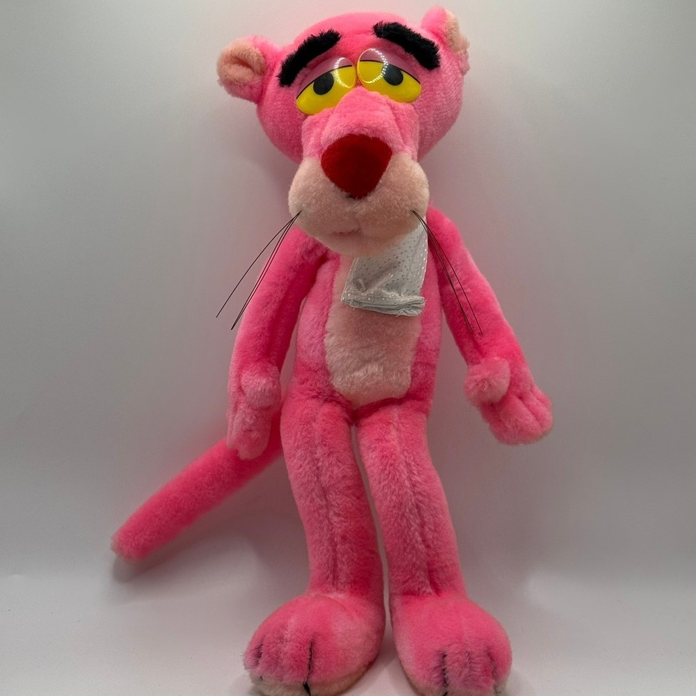 Vintage Pink Panther Plush 24K Special Effects Mighty Star 1989 Toy 11"